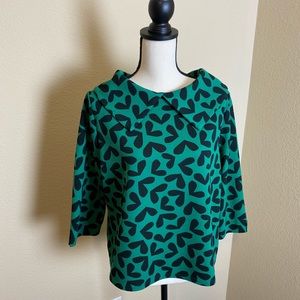Black & Green Blouse